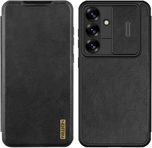 Nillkin Qin Pro Samsung Galaxy A56 Hoesje Book Case met Camera Slider Zwart afbeelding 2