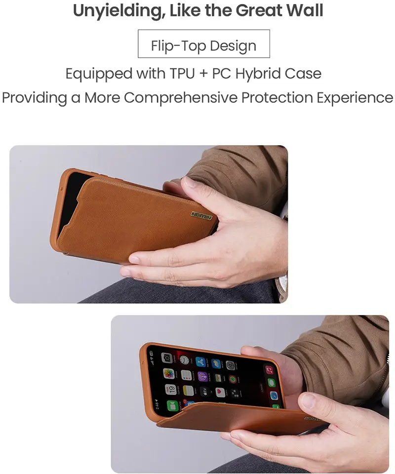 Nillkin Qin Pro Samsung Galaxy A56 Hoesje Book Case met Camera Slider Zwart afbeelding 4