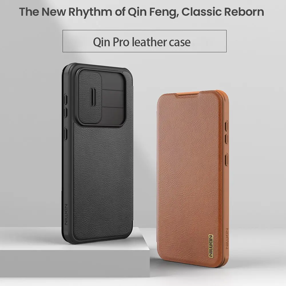 Nillkin Qin Pro Samsung Galaxy A56 Hoesje Book Case met Camera Slider Zwart afbeelding 7