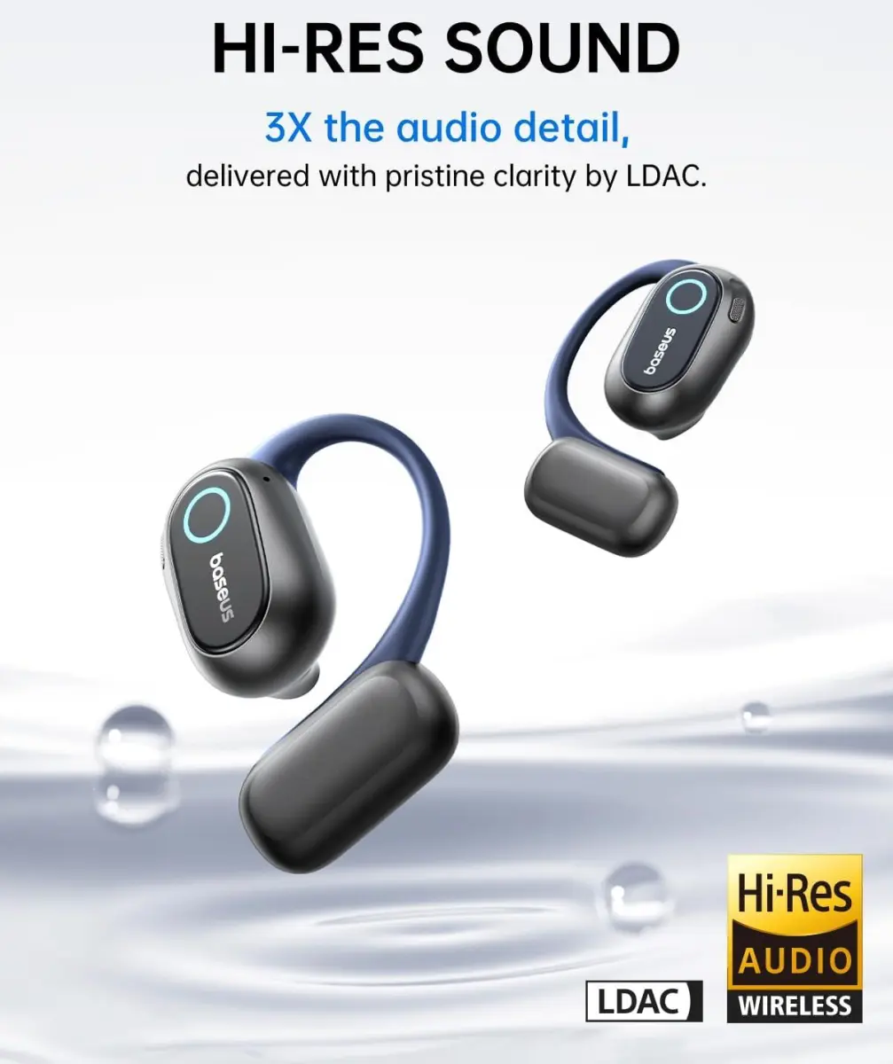 Baseus Bowie MF1 Open-Ear Draadloze Bluetooth Oordopjes Zwart afbeelding 5