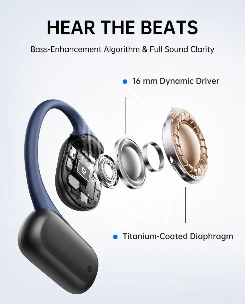 Baseus Bowie MF1 Open-Ear Draadloze Bluetooth Oordopjes Zwart afbeelding 7