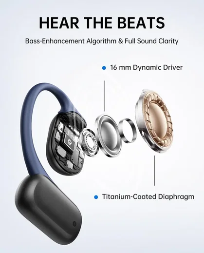 Baseus Bowie MF1 Open-Ear Draadloze Bluetooth Oordopjes Zwart afbeelding 7