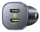 Baseus GoTrip 30W PD Autolader Duo USB-C Poort met Snelladen Zwart afbeelding 3