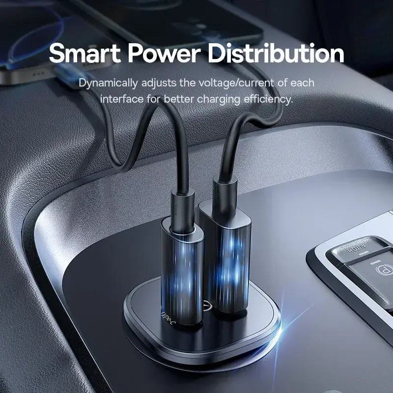 Baseus GoTrip 30W PD Autolader USB-A + USB-C Poort met Snelladen Zwart afbeelding 6