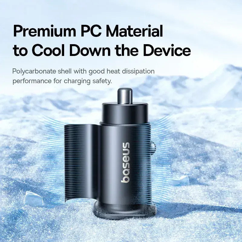Baseus GoTrip 30W PD Autolader USB-A + USB-C Poort met Snelladen Zwart afbeelding 8