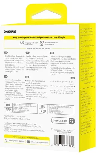 Baseus GoTrip 30W PD Autolader USB-A + USB-C Poort met Snelladen Zwart afbeelding 14