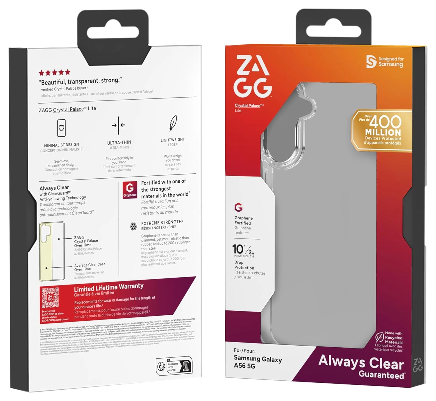 ZAGG Crystal Palace Lite Samsung Galaxy A56 Hoesje Back Cover Transparant afbeelding 5