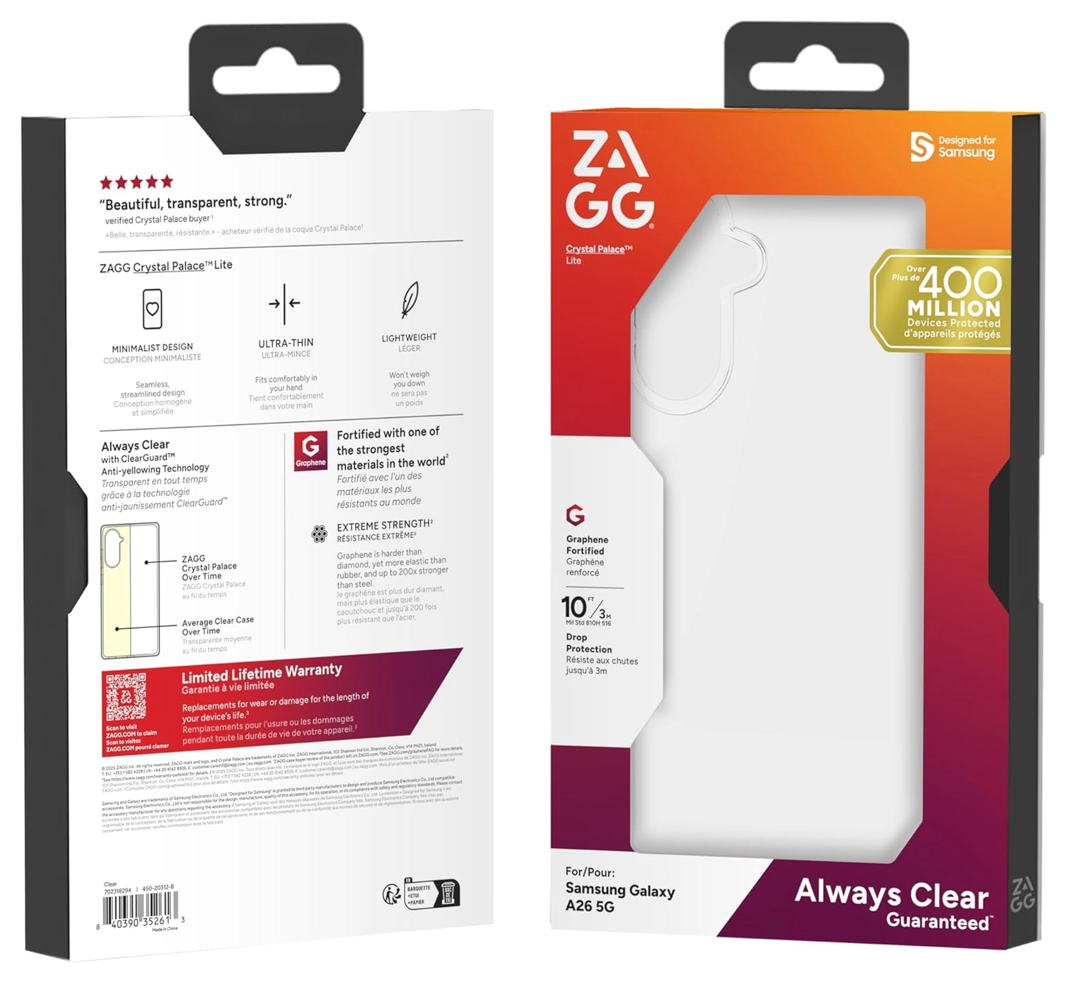 ZAGG Crystal Palace Lite Samsung Galaxy A26 Hoesje Back Cover Transparant afbeelding 7