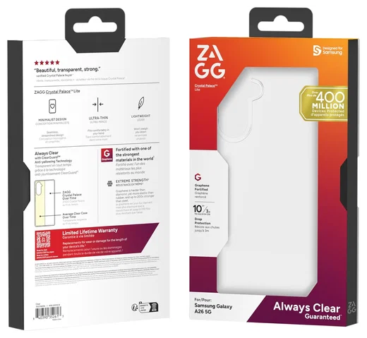 ZAGG Crystal Palace Lite Samsung Galaxy A26 Hoesje Back Cover Transparant afbeelding 7