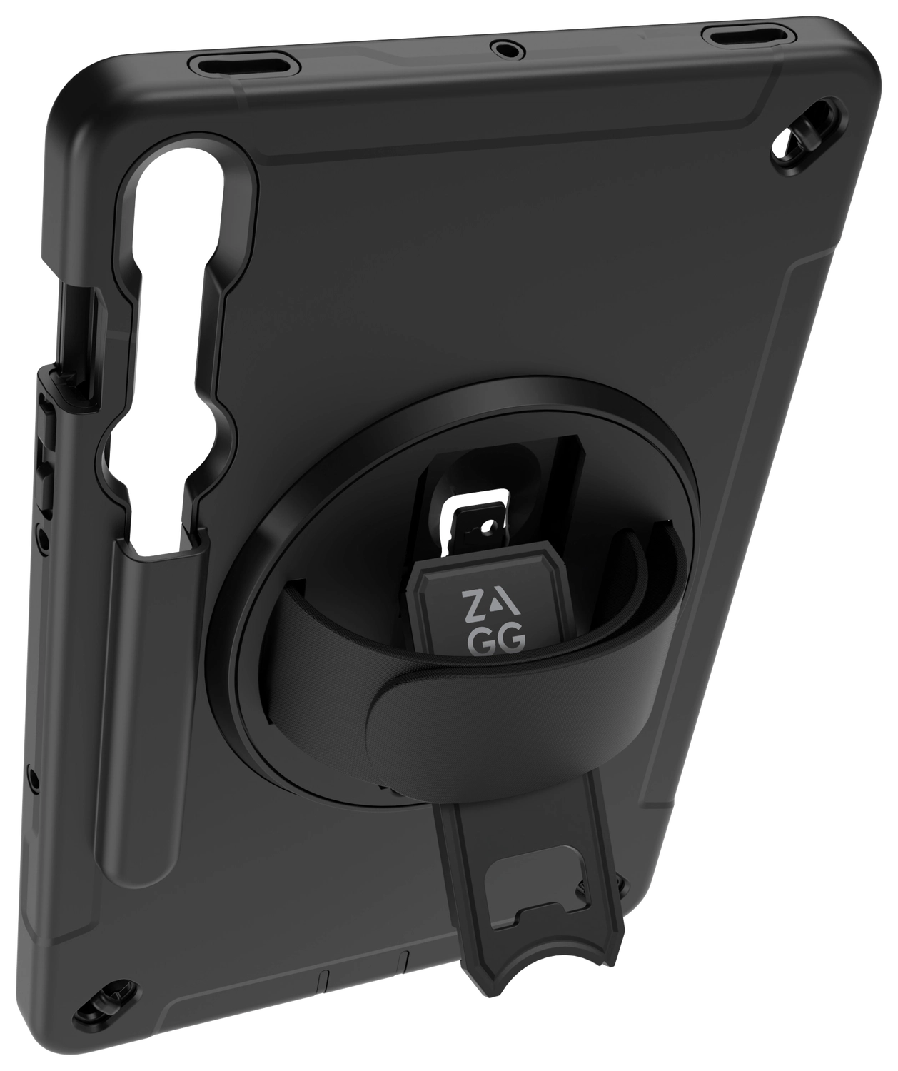 ZAGG Rugged Samsung Galaxy Tab S10 FE 360° Draaibare Hoes Zwart afbeelding 2