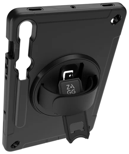 ZAGG Rugged Samsung Galaxy Tab S10 FE 360° Draaibare Hoes Zwart afbeelding 2