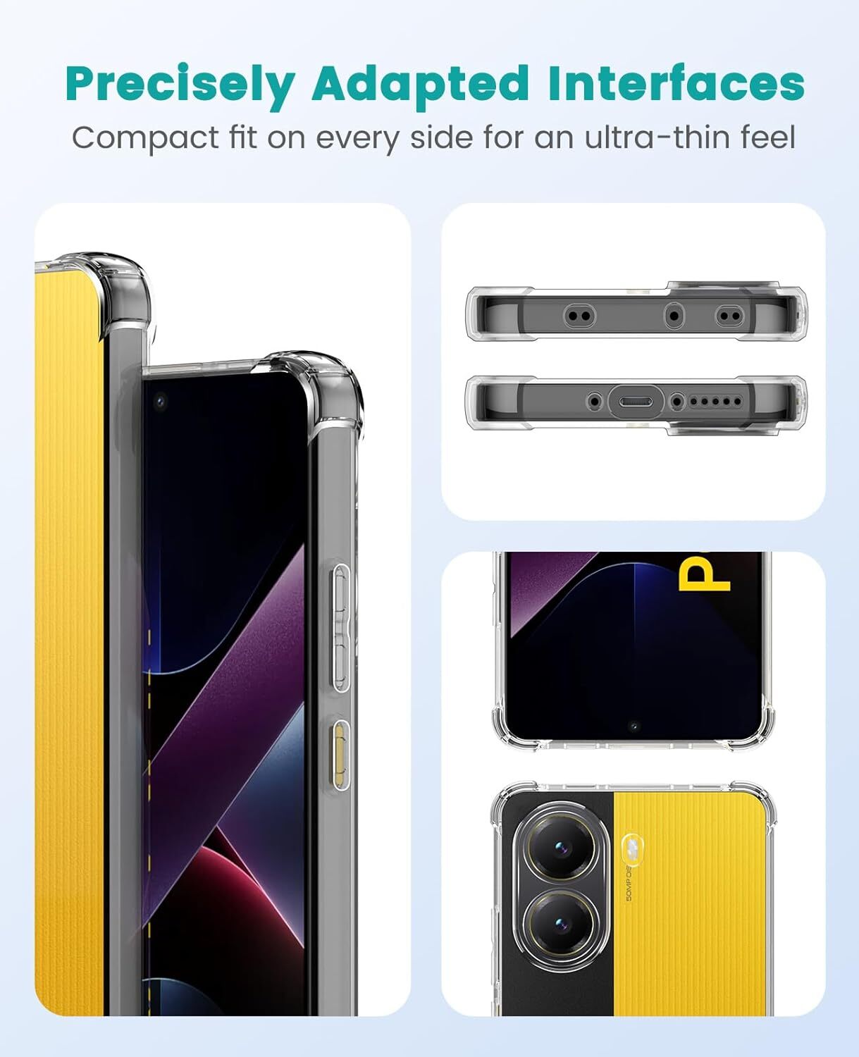 Xiaomi Poco X7 Pro Hoesje Schokbestendig en Dun TPU Back Cover Transparant afbeelding 2