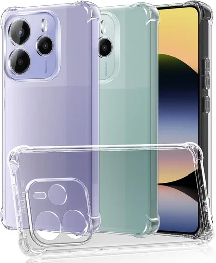 Xiaomi Redmi Note 14 5G Hoesje Schokbestendig en Dun TPU Back Cover Transparant afbeelding 1