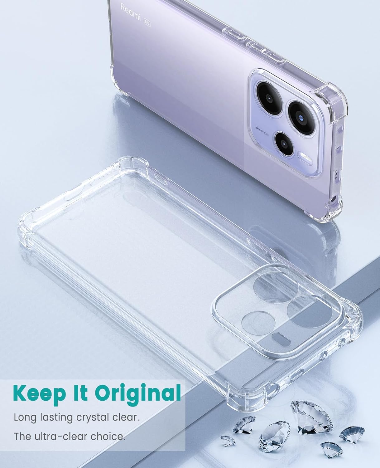 Xiaomi Redmi Note 14 5G Hoesje Schokbestendig en Dun TPU Back Cover Transparant afbeelding 7