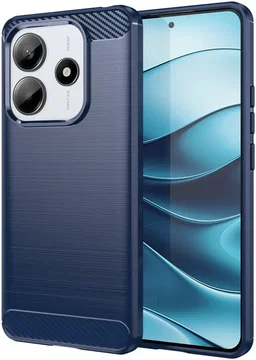 Xiaomi Redmi Note 14 5G Hoesje Geborsteld TPU Flexibele Back Cover Blauw