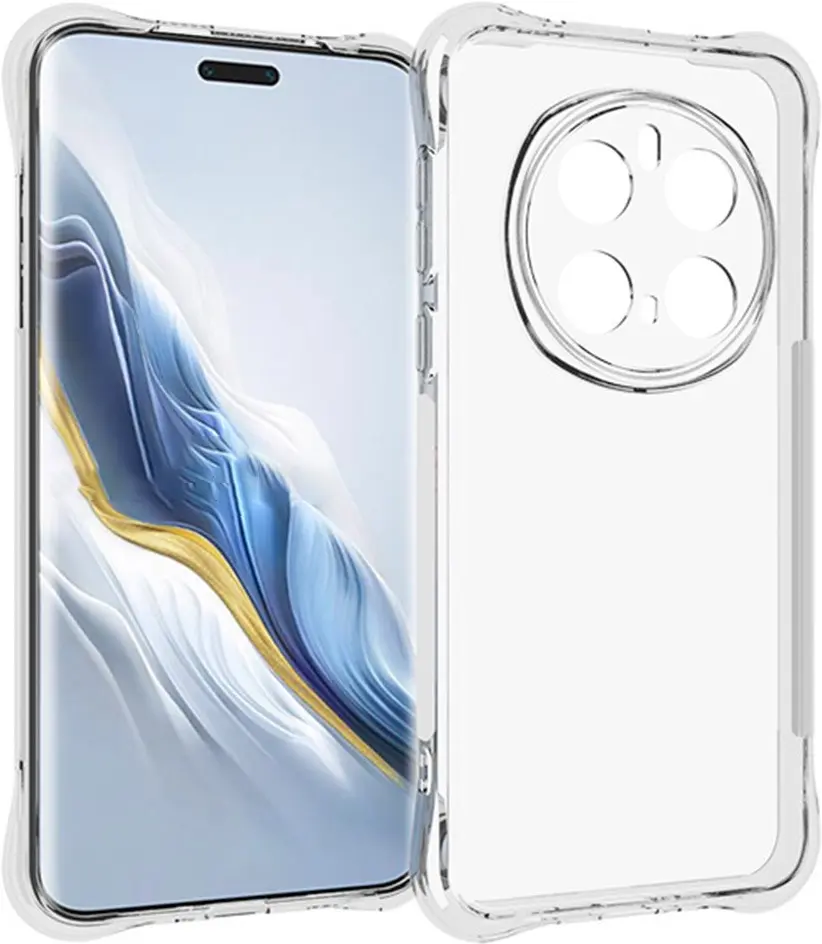 Honor Magic 7 Pro Hoesje Schokbestendig en Dun TPU Back Cover Transparant afbeelding 1
