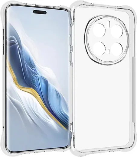 Honor Magic 7 Pro Hoesje Schokbestendig en Dun TPU Back Cover Transparant afbeelding 1