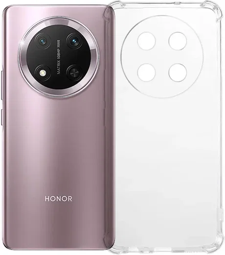 Honor Magic 7 Lite Hoesje Schokbestendig en Dun TPU Back Cover Transparant afbeelding 1