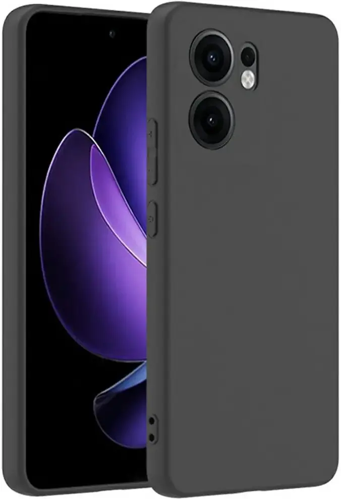 Oppo Reno 13 F Hoesje Dun TPU Back Cover Matte Zwart afbeelding 2