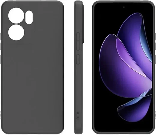 Oppo Reno 13 F Hoesje Dun TPU Back Cover Matte Zwart afbeelding 4