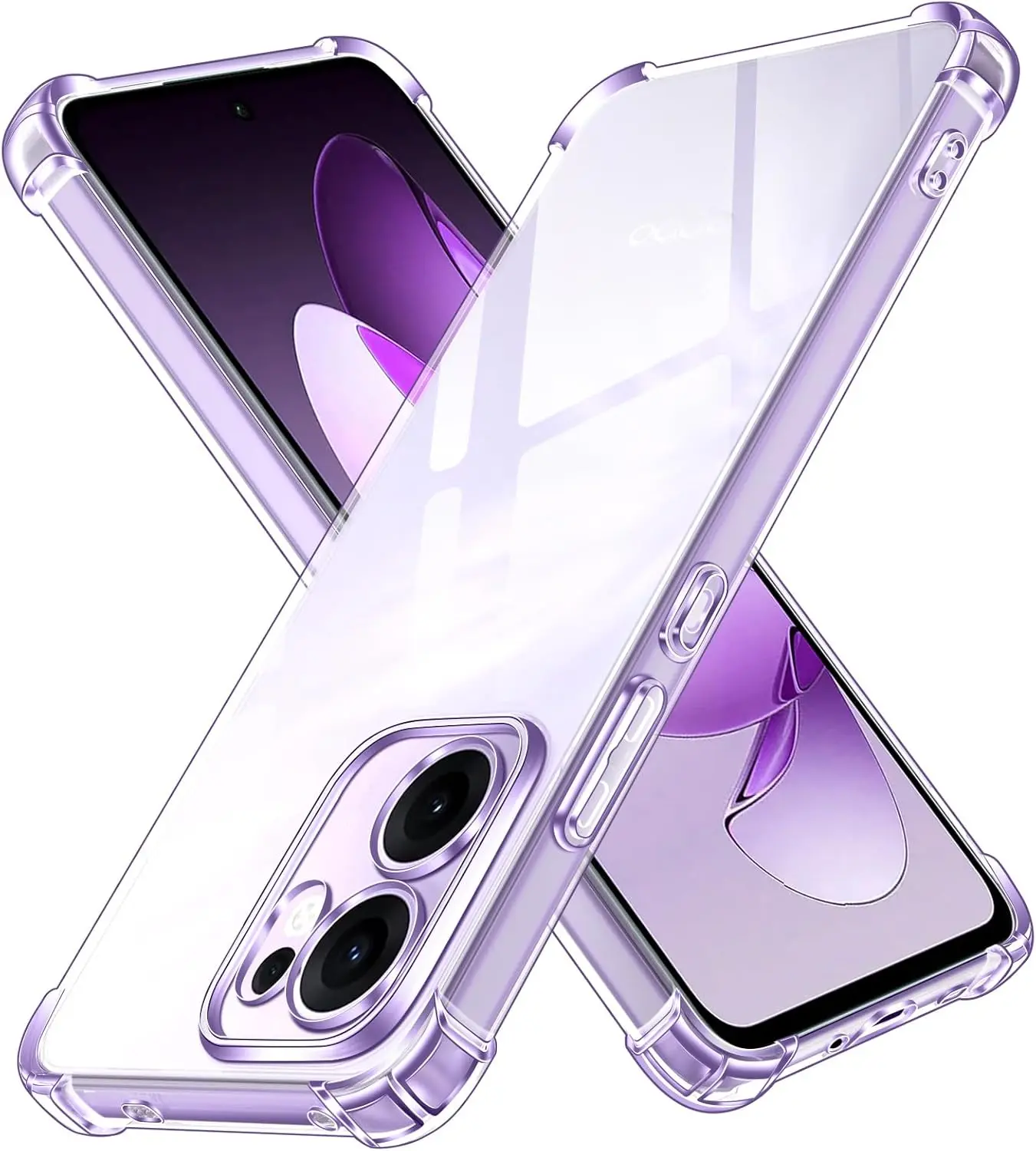 Oppo Reno 13F Hoesje Schokbestendig en Dun TPU Back Cover Transparant afbeelding 1