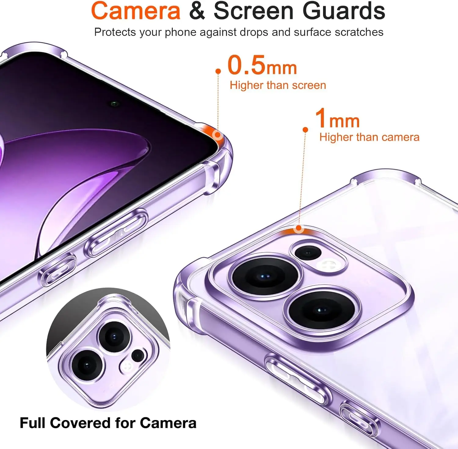 Oppo Reno 13F Hoesje Schokbestendig en Dun TPU Back Cover Transparant afbeelding 5