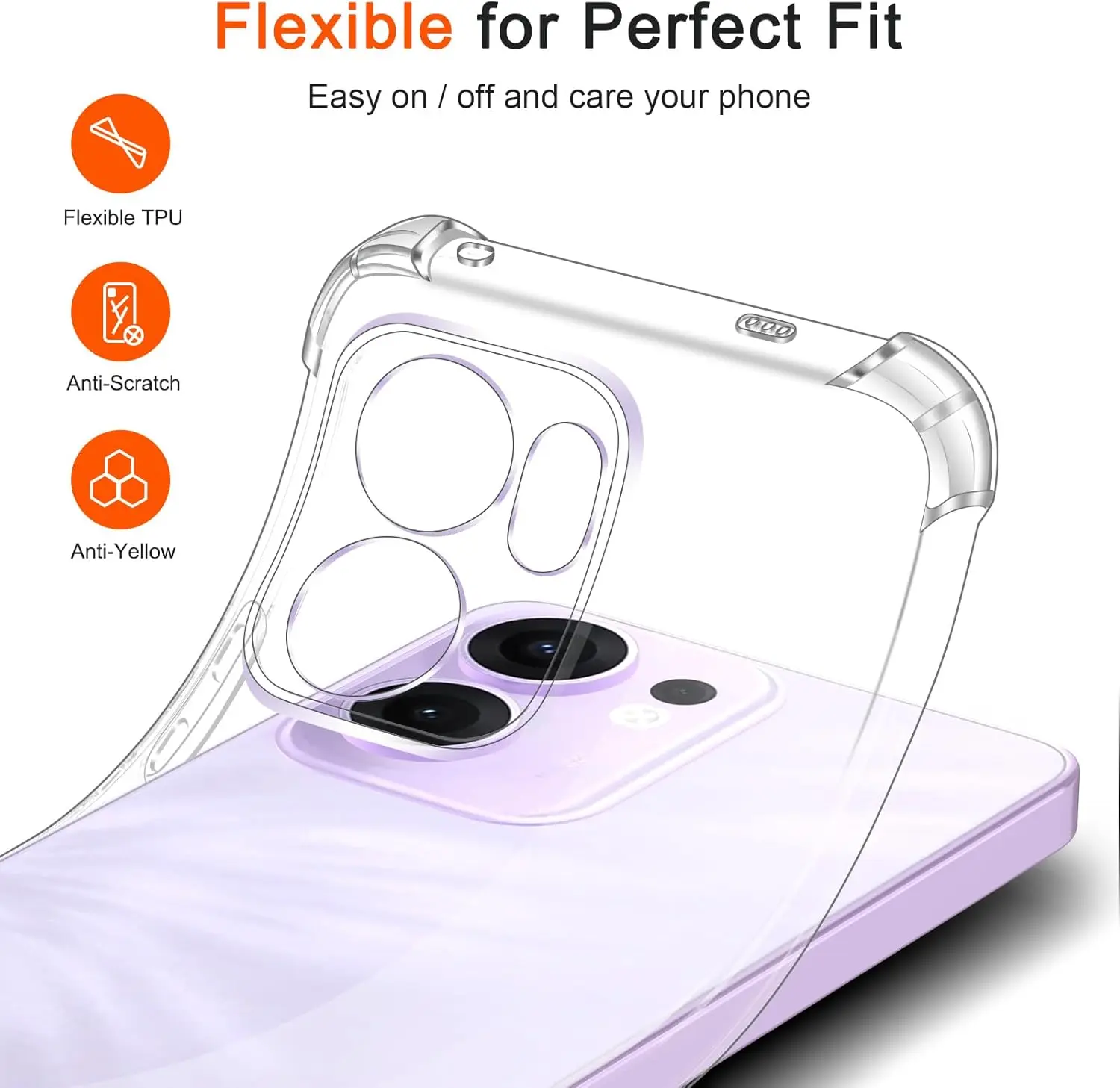 Oppo Reno 13F Hoesje Schokbestendig en Dun TPU Back Cover Transparant afbeelding 9