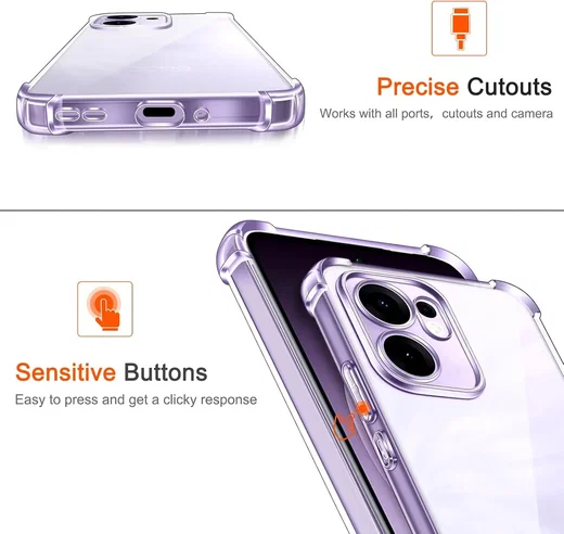Oppo Reno 13F Hoesje Schokbestendig en Dun TPU Back Cover Transparant afbeelding 8