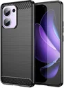 Oppo Reno 13 F Hoesje Geborsteld TPU Flexibele Back Cover Zwart