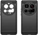 Xiaomi 15 Ultra Hoesje Geborsteld TPU Flexibele Back Cover Zwart afbeelding 2
