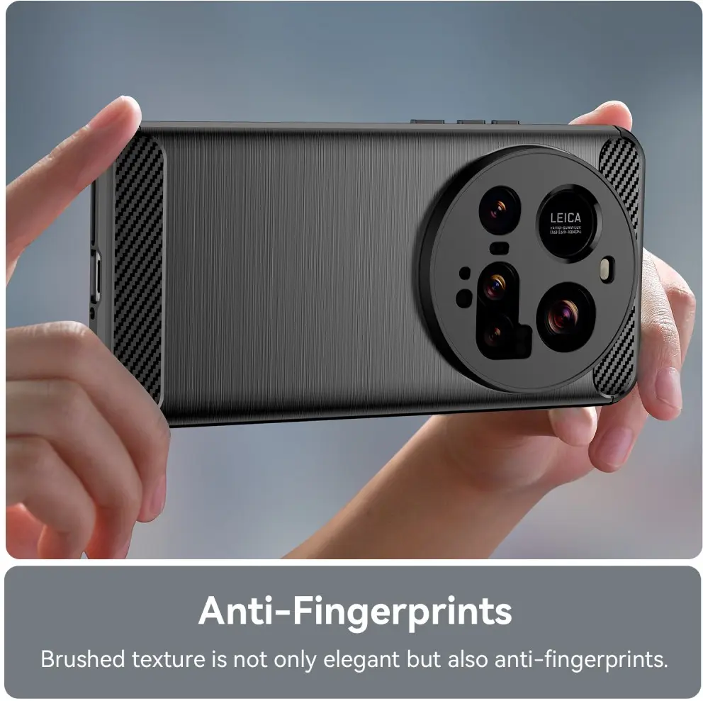 Xiaomi 15 Ultra Hoesje Geborsteld TPU Flexibele Back Cover Zwart afbeelding 6
