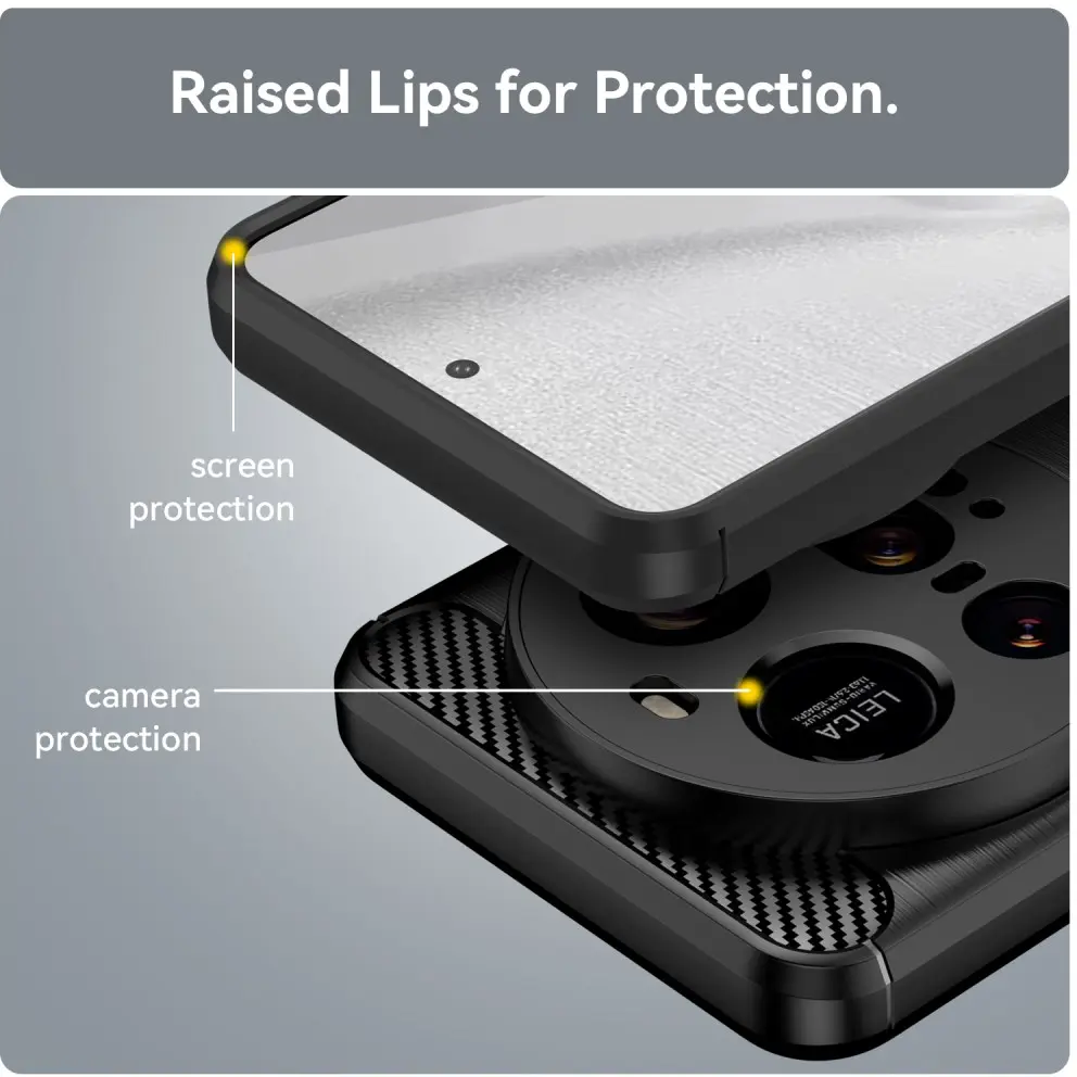 Xiaomi 15 Ultra Hoesje Geborsteld TPU Flexibele Back Cover Zwart afbeelding 7