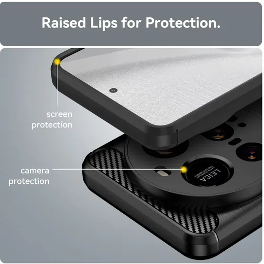 Xiaomi 15 Ultra Hoesje Geborsteld TPU Flexibele Back Cover Zwart afbeelding 7