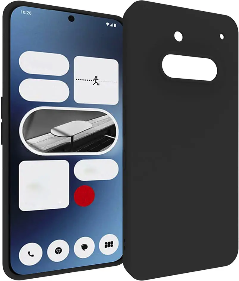 Nothing Phone (3a) Hoesje Dun TPU Back Cover Matte Zwart afbeelding 1