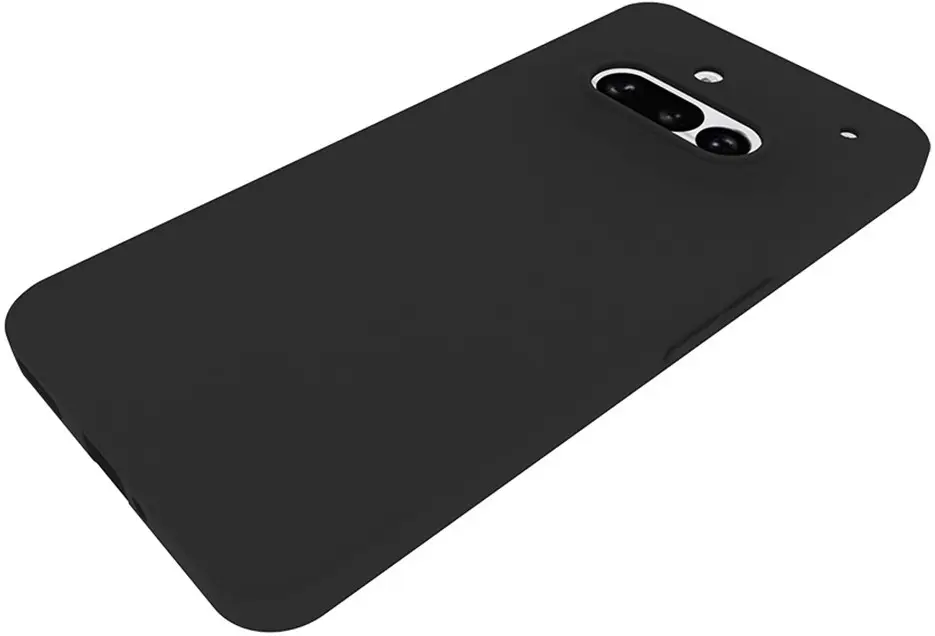 Nothing Phone (3a) Hoesje Dun TPU Back Cover Matte Zwart afbeelding 4