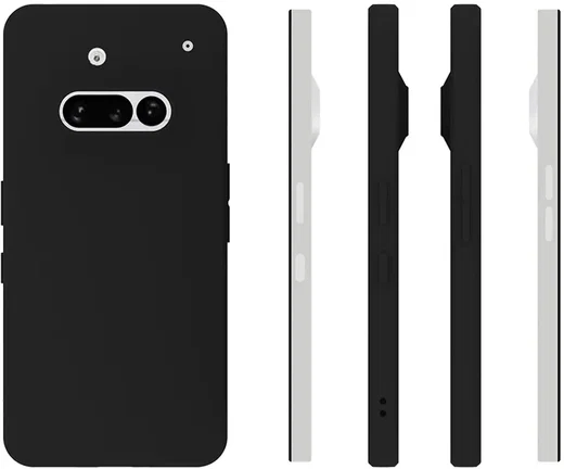 Nothing Phone (3a) Hoesje Dun TPU Back Cover Matte Zwart afbeelding 5