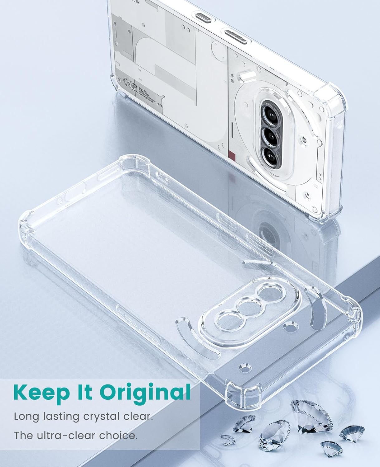 Nothing Phone (3a) Hoesje Schokbestendig en Dun TPU Back Cover Transparant afbeelding 7