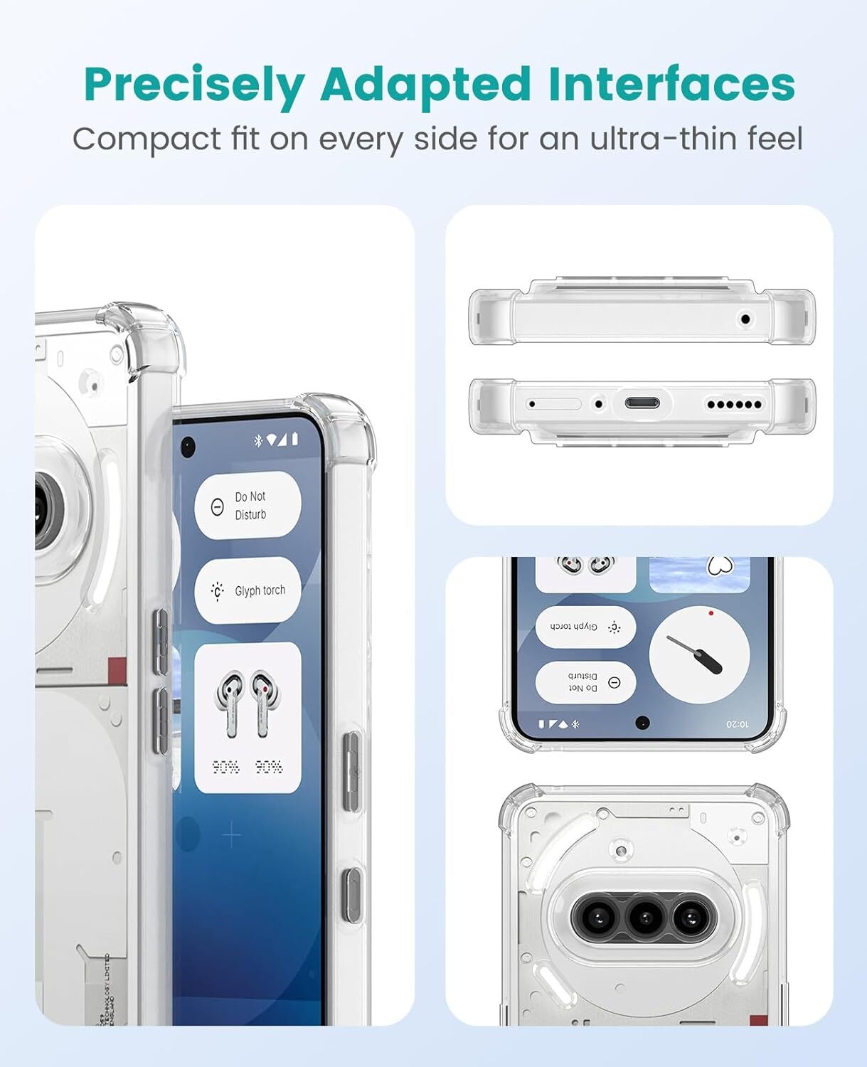 Nothing Phone (3a) Hoesje Schokbestendig en Dun TPU Back Cover Transparant afbeelding 6