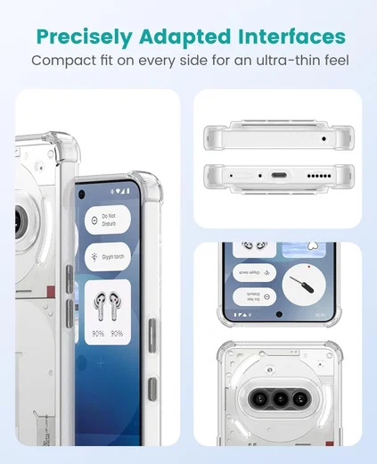 Nothing Phone (3a) Hoesje Schokbestendig en Dun TPU Back Cover Transparant afbeelding 6