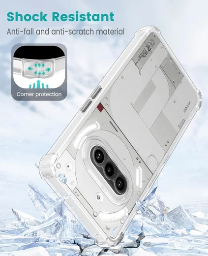Nothing Phone (3a) Hoesje Schokbestendig en Dun TPU Back Cover Transparant afbeelding 2