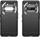 Nothing Phone (3a) Hoesje Geborsteld TPU Flexibele Back Cover Zwart afbeelding 2