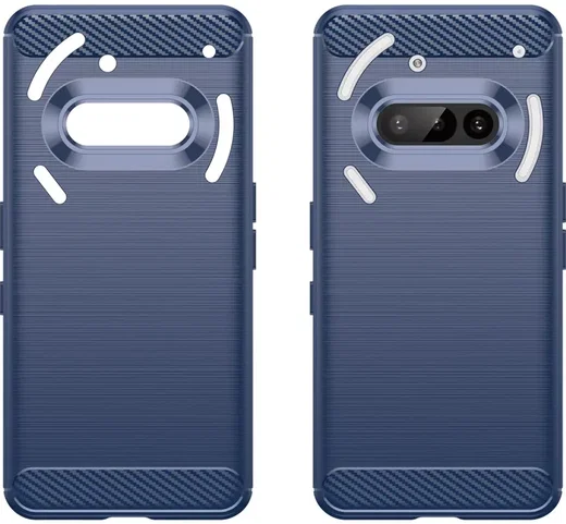 Nothing Phone (3a) Hoesje Geborsteld TPU Flexibele Back Cover Blauw afbeelding 2
