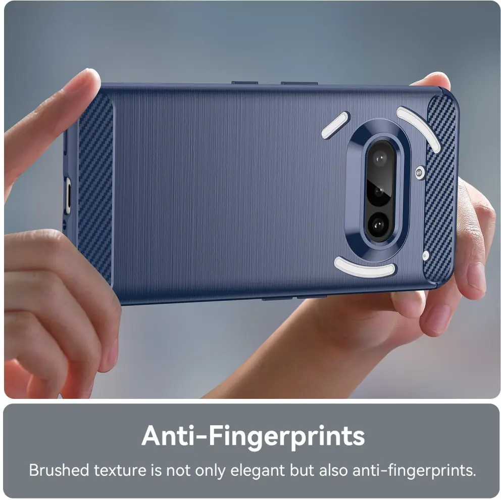 Nothing Phone (3a) Hoesje Geborsteld TPU Flexibele Back Cover Blauw afbeelding 6