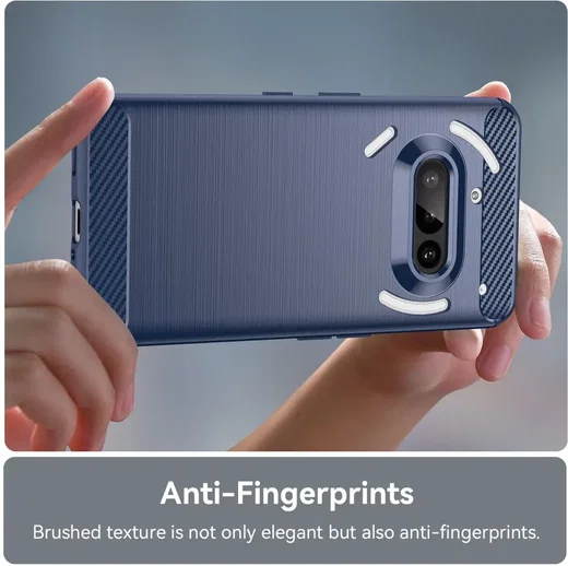 Nothing Phone (3a) Hoesje Geborsteld TPU Flexibele Back Cover Blauw afbeelding 6