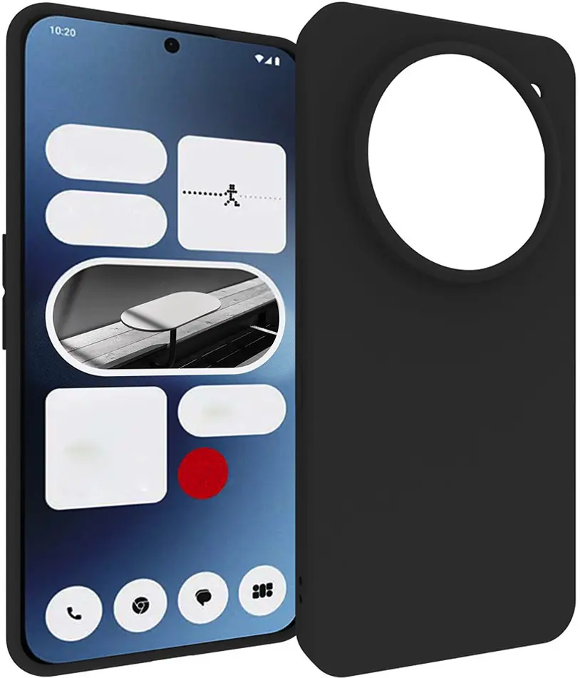 Nothing Phone (3a) Pro Hoesje Dun TPU Back Cover Matte Zwart afbeelding 1