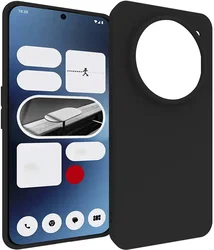 Nothing Phone (3a) Pro Hoesje Dun TPU Back Cover Matte Zwart afbeelding