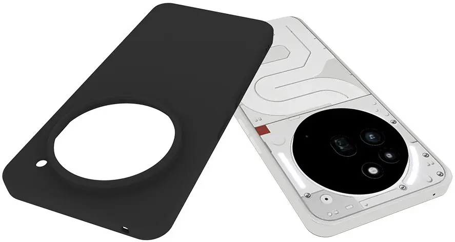Nothing Phone (3a) Pro Hoesje Dun TPU Back Cover Matte Zwart afbeelding 2