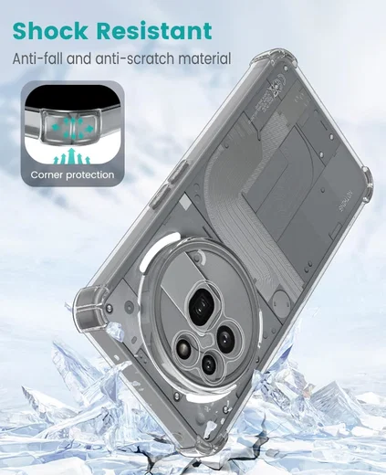 Nothing Phone (3a) Pro Hoesje Schokbestendig en Dun TPU Back Cover Transparant afbeelding 2