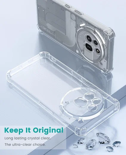 Nothing Phone (3a) Pro Hoesje Schokbestendig en Dun TPU Back Cover Transparant afbeelding 6