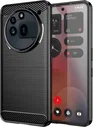 Nothing Phone (3a) Pro Hoesje Geborsteld TPU Flexibele Back Cover Zwart